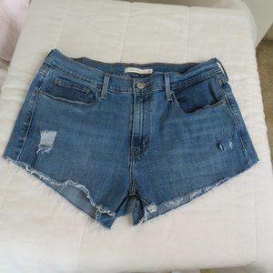 Levi's 505 Cut Off Distressed Shorts Size 12